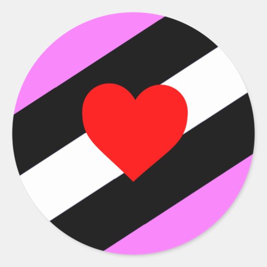 Leren Meisje Pride Vlag Ronde Sticker (Voorkant)