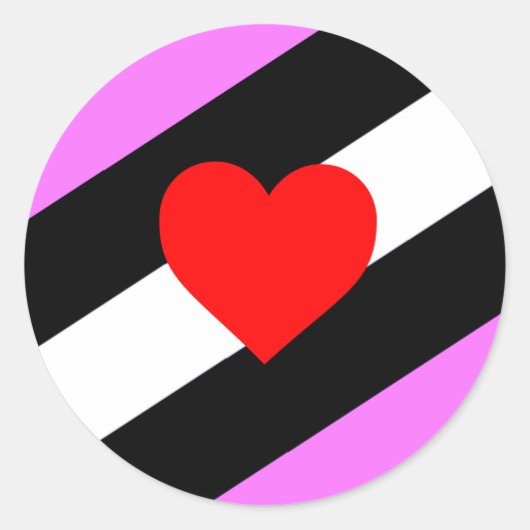 Leren Meisje Pride Vlag Ronde Sticker (Voorkant)