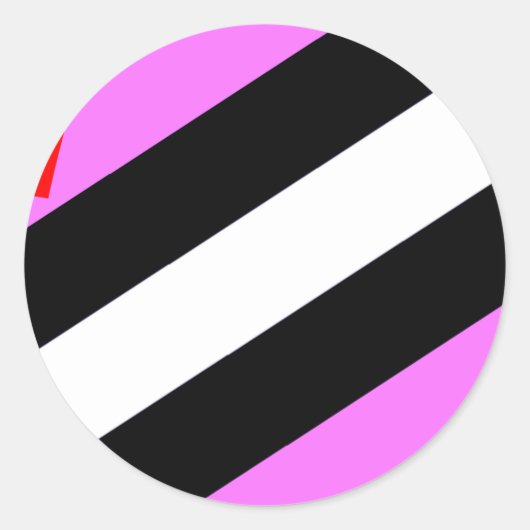 Leren Meisje Pride Vlag Ronde Sticker (Voorkant)
