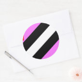 Leren Meisje Pride Vlag Ronde Sticker (Envelop)