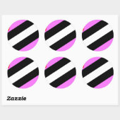 Leren Meisje Pride Vlag Ronde Sticker (Vel)