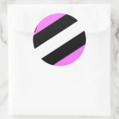 Leren Meisje Pride Vlag Ronde Sticker (Tas)