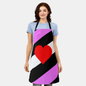 Leren Meisje Pride Vlag Schort (Gedragen)