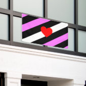 Leren Meisje Pride Vlag Spandoek (Buitenkant Gebouw)