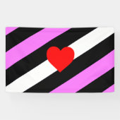 Leren Meisje Pride Vlag Spandoek (Horizontaal)