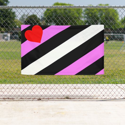 Leren Meisje Pride Vlag Spandoek (Insitu)