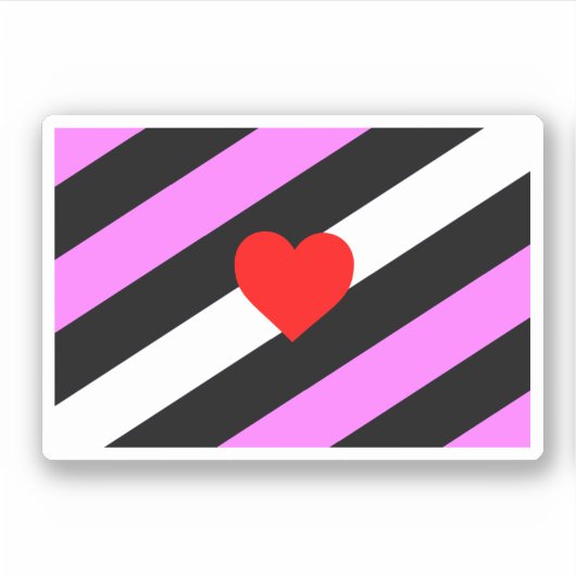 Leren Meisje Pride Vlag Sticker (Voorkant)