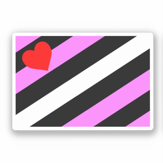 Leren Meisje Pride Vlag Sticker (Voorkant)
