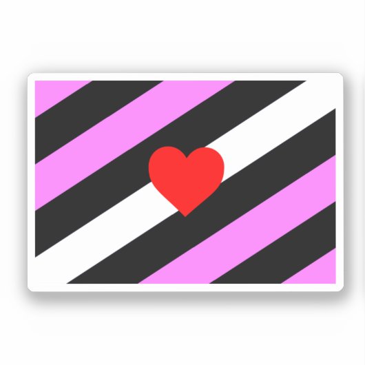 Leren Meisje Pride Vlag Sticker (Voorkant)