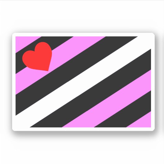 Leren Meisje Pride Vlag Sticker (Voorkant)