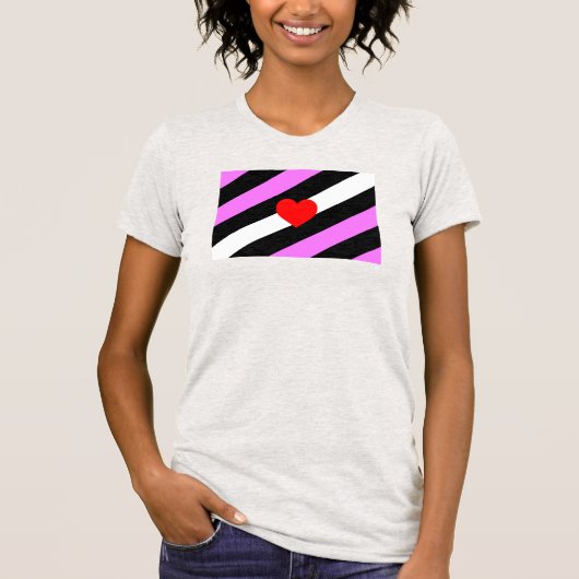 Leren Meisje Pride Vlag T-shirt (Voorkant)
