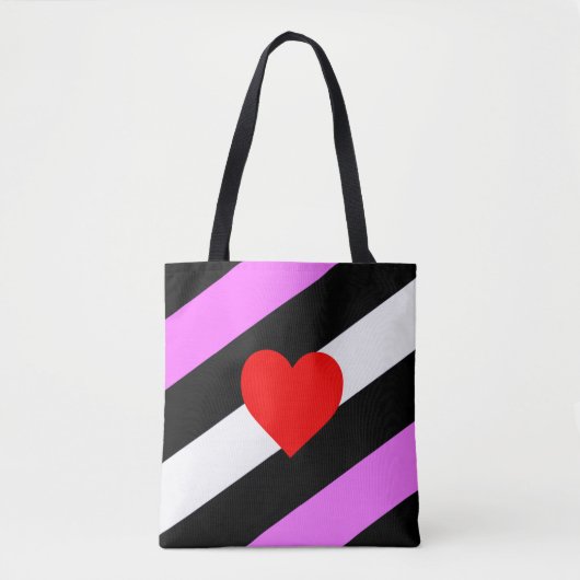 Leren Meisje Pride Vlag Tote Bag (Voorkant)