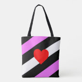 Leren Meisje Pride Vlag Tote Bag (Achterkant)