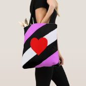 Leren Meisje Pride Vlag Tote Bag (Dichtbij)