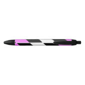 Leren Meisje Pride Vlag Zwarte Inkt Pen (Achterkant)