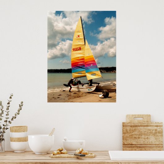 Leren met een Hobie catamaran Poster (Keuken)