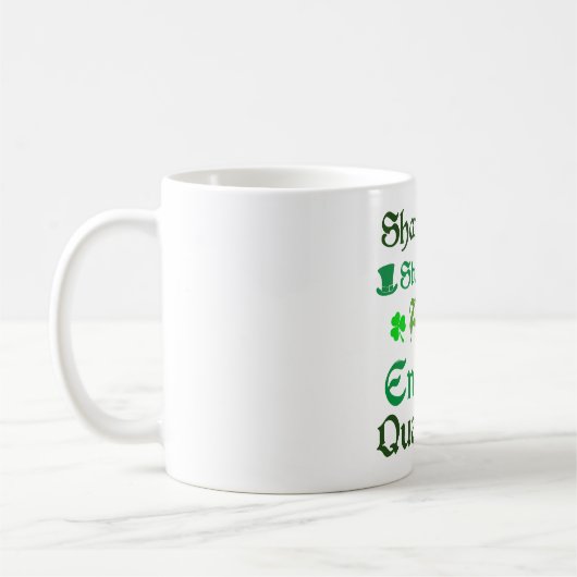 Leren met geluk St. Patrick's Day Edition Koffiemok (Links)