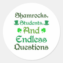 Leren met geluk St. Patrick's Day Edition Ronde Sticker