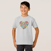 Leren met liefde – Kids T-shirt (Voorkant volledig)