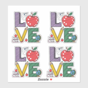 Leren met liefde Mooi terug naar school deelpakket Sticker