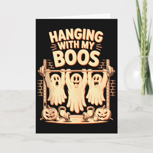 Leren met mijn Boos Grappige Halloween Geest Worko Kaart (Voorkant)