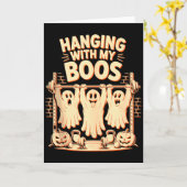 Leren met mijn Boos Grappige Halloween Geest Worko Kaart (Gele Bloem)