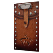 Leren middeleeuwse draak pouch clip board klembord (Links)