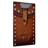 Leren middeleeuwse draak pouch clip board klembord (Rechts)
