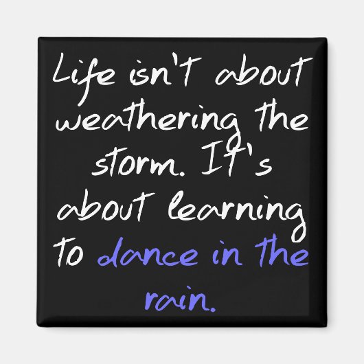 Leren naar dans in de regen magneet (Voorkant)