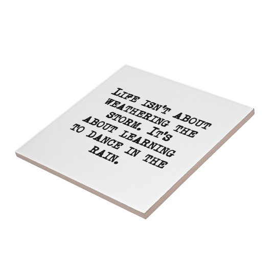 Leren naar dans in de regen tegeltje (Zijkant)