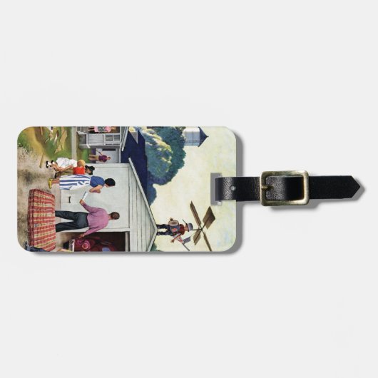 Leren naar vliegen bagagelabel (Voorkant horizontaal)