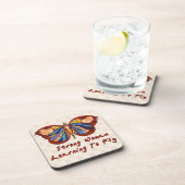 Leren naar vliegen bier onderzetter (Rechterzijde)