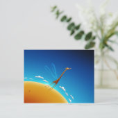 Leren naar vliegen briefkaart (Staand voorkant)