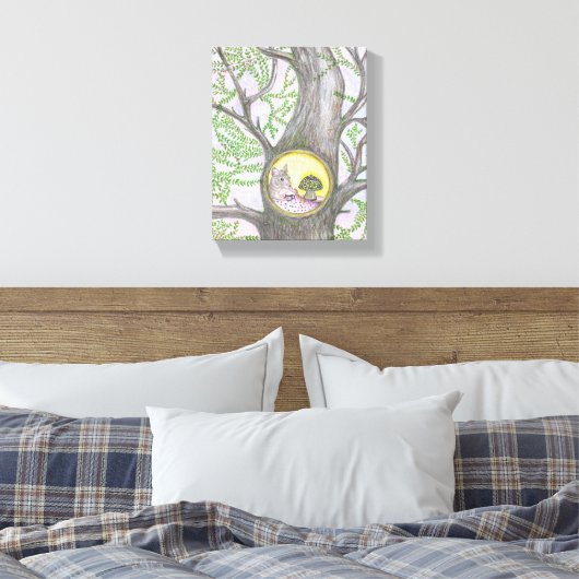 Leren naar vliegen canvas afdruk (Insitu (Slaapkamer))