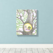 Leren naar vliegen canvas afdruk (Insitu (Houten vloer))