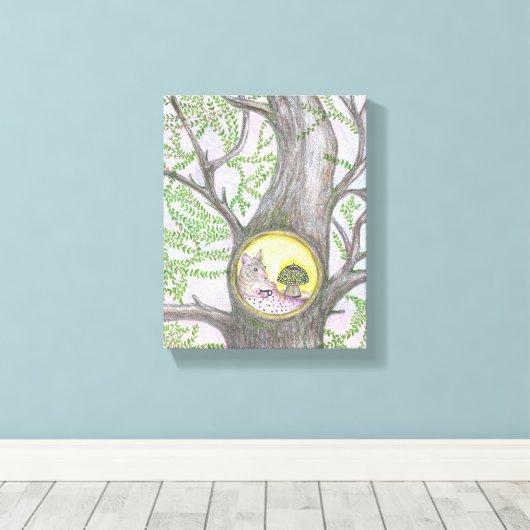 Leren naar vliegen canvas afdruk (Insitu (Houten vloer))