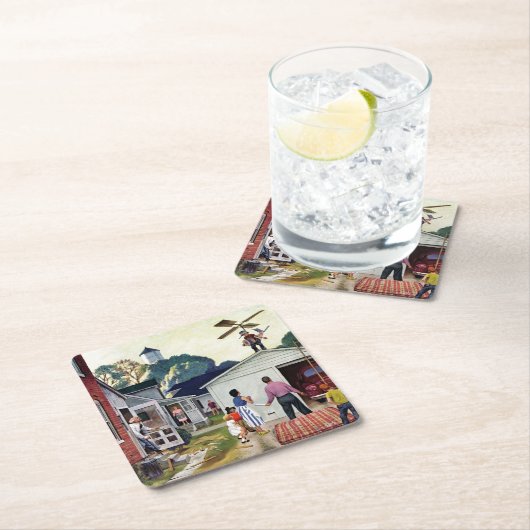 Leren naar vliegen kartonnen onderzetters (Insitu)