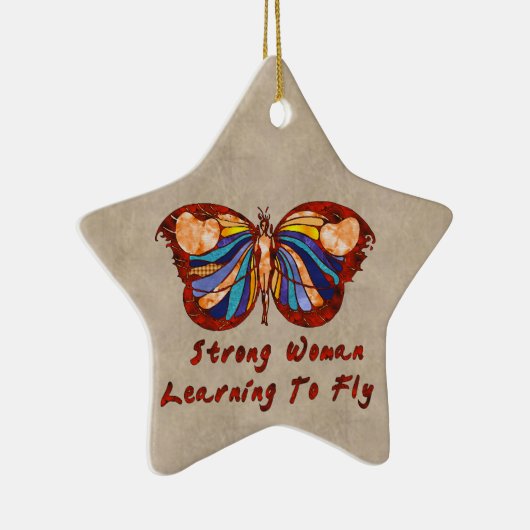 Leren naar vliegen keramisch ornament (Rechts)