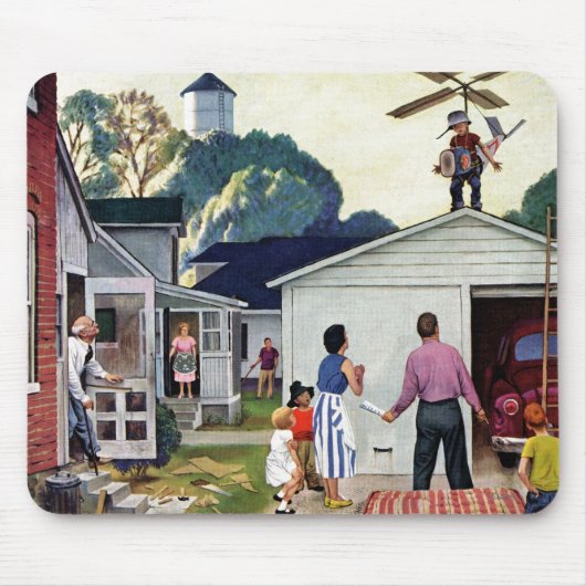 Leren naar vliegen muismat (Voorkant)