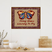 Leren naar vliegen poster (Keuken)