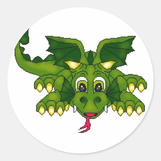 Leren naar vliegen ronde sticker (Voorkant)