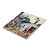 Leren naar vliegen tegeltje (Zijkant)