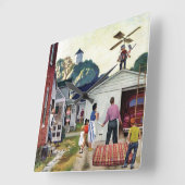 Leren naar vliegen vierkante klok (Hoek)