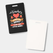 Leren neemt een groot hart in beslag badge (Front & Back)