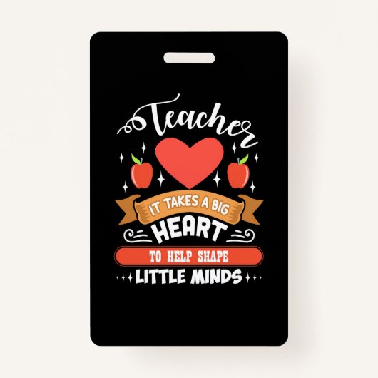 Leren neemt een groot hart in beslag badge (Voorkant)