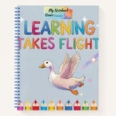 Leren neemt Flight Goose Notitieboek - Terug naar  (Voorkant)