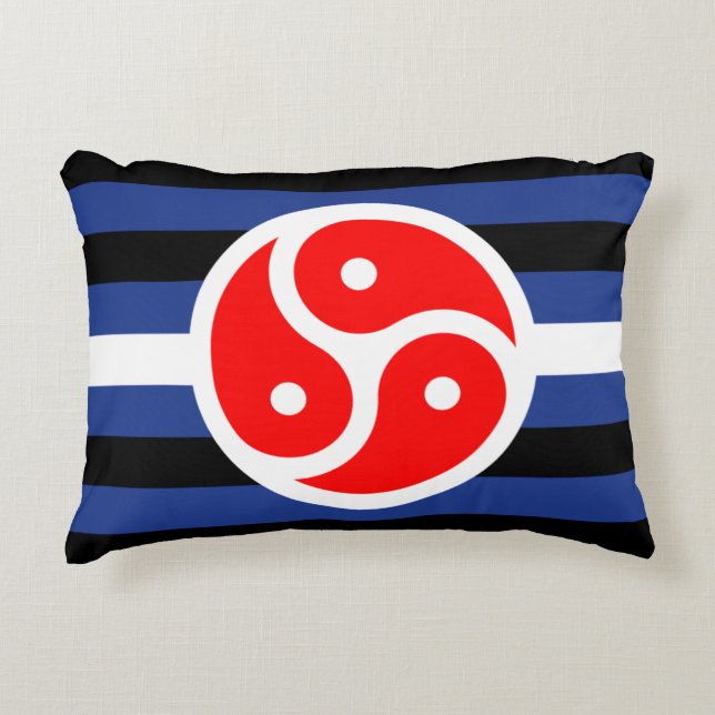 Leren oefen trots vlag accent kussen (Voorkant)