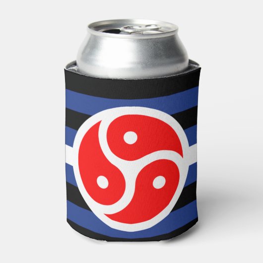 Leren oefen trots vlag blikjeskoeler (Blikje Voorkant)