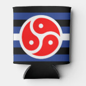 Leren oefen trots vlag blikjeskoeler (Voorkant)
