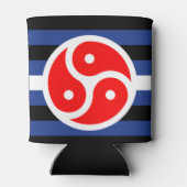 Leren oefen trots vlag blikjeskoeler (Achterkant)